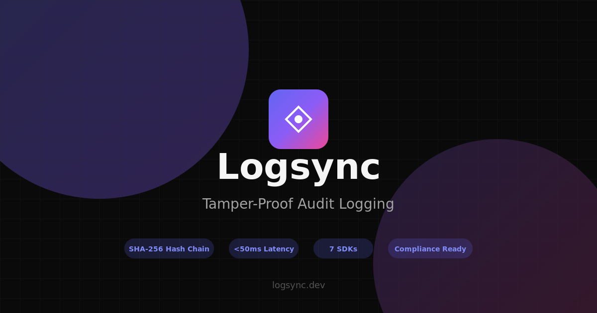 Logsync - Tamper-Proof Audit Logging for Modern Apps | Logsync